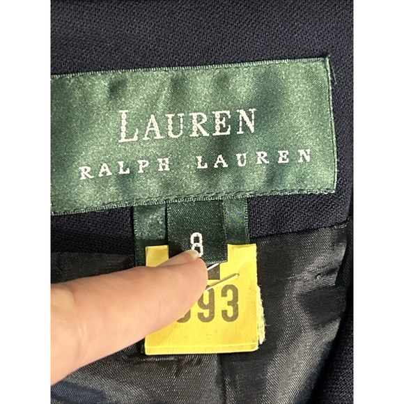 Women's Lauren Ralph Lauren Long Blazer Dress Classic Overcoat Sz 8 100% Wool US - Picture 5 of 11